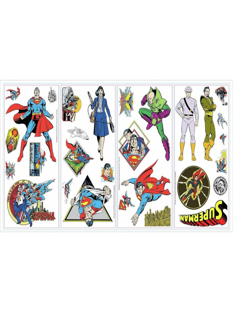 Stickers muraux DC Superman les personnages principaux Multicolore - Kiabi