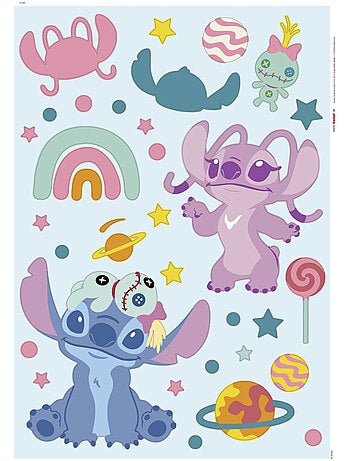 Stickers muraux Disney - Le monde de Stitch - 50x70 cm