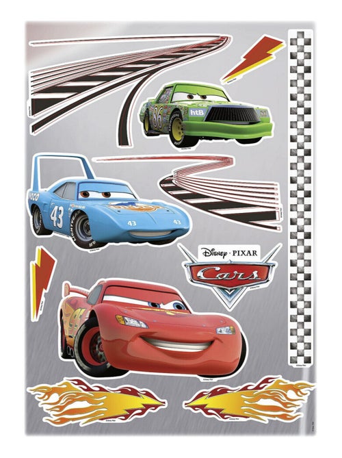 Stickers Muraux Disney Cars Flash Mc Queen et ses amis 50x70cm - Kiabi