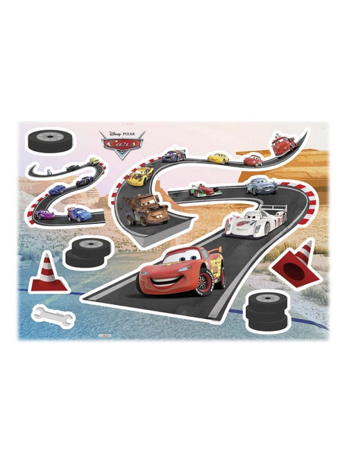 Stickers Muraux Disney Cars Piste de Voitures 50x70cm - Kiabi
