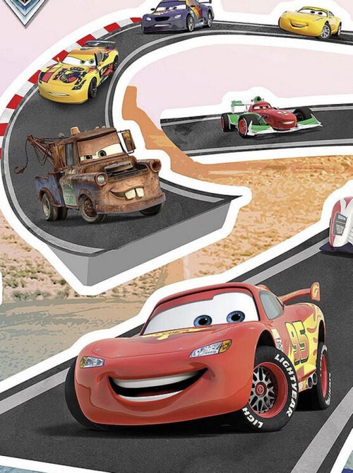 Stickers Muraux Disney Cars Piste de Voitures 50x70cm - Kiabi