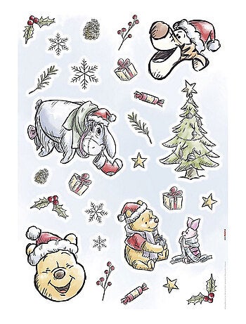 Stickers Muraux Disney Winnie l'Ourson Noël -Winnie Pooh Christmas-