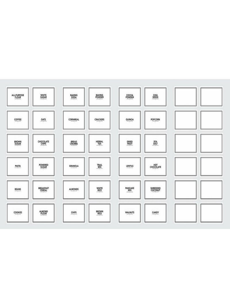 Stickers Muraux Etiquettes garde-manger personnalisables Blanc - Kiabi