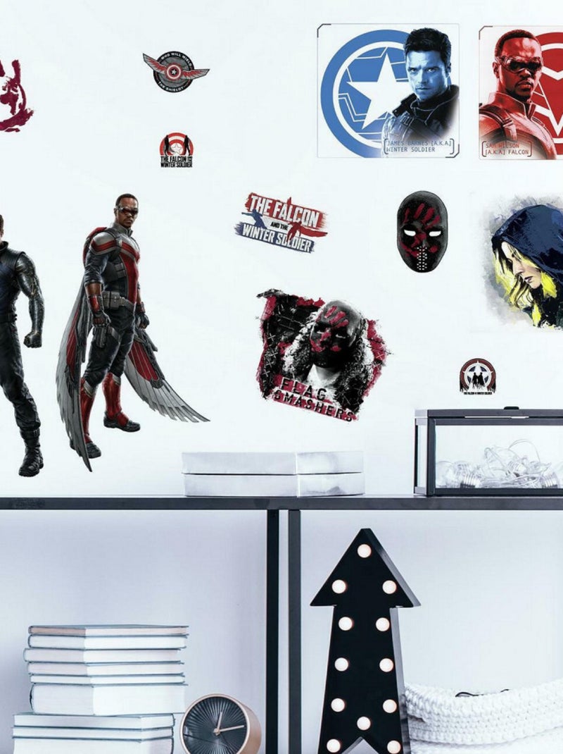 Stickers Muraux Falcon et le Soldat de l'Hiver Marvel Multicolore - Kiabi