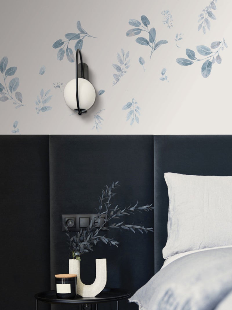 Stickers Muraux Feuilles Dansantes Bleu - Kiabi