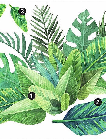 Stickers Muraux géant Aquarelle Tropicale