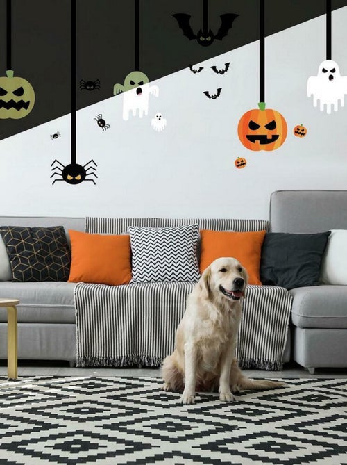 Stickers Muraux géant Halloween Phosphorescent - Kiabi