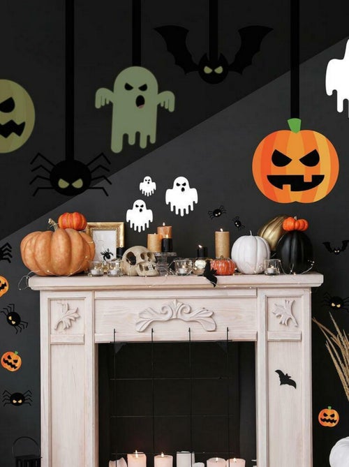 Stickers Muraux géant Halloween Phosphorescent - Kiabi