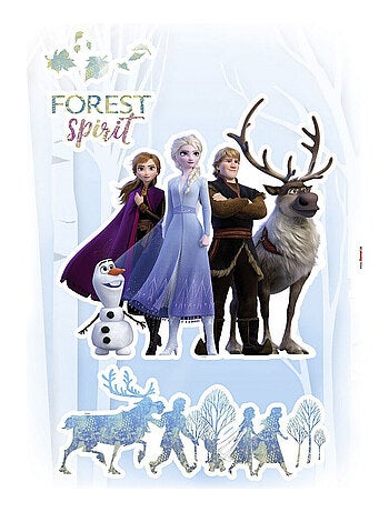 Stickers muraux géant La Reine des Neiges Disney Frozen Spirit Esprit Glacé 50 x 70 cm
