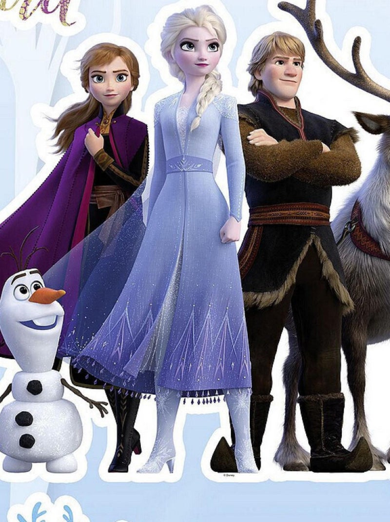 Stickers muraux géant La Reine des Neiges Disney Frozen Spirit Esprit Glacé 50 x 70 cm Multicolore - Kiabi