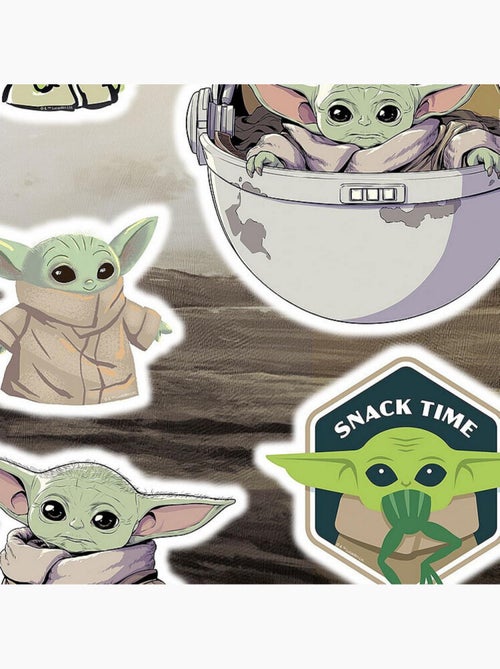Stickers Muraux géant Mandolorian Bébé Yoda Grogu -The Child Cluster- Star Wars 50 x 70 cm - Kiabi