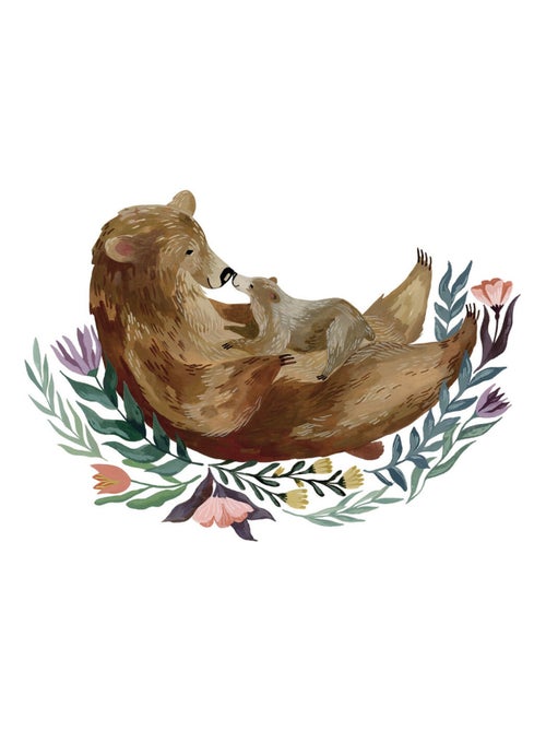 Stickers Muraux Géants Calin d'Ours - Kiabi