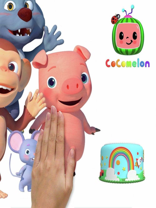 Stickers muraux géants Cocomelon Personnages Principaux avec lettres de l'alphabet - Kiabi