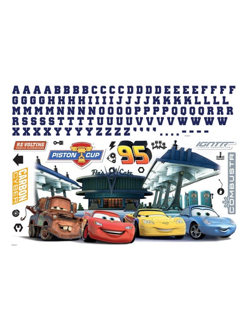 Stickers Muraux Géants Disney Cars - Avec les Lettres de l'Alphabet - Kiabi