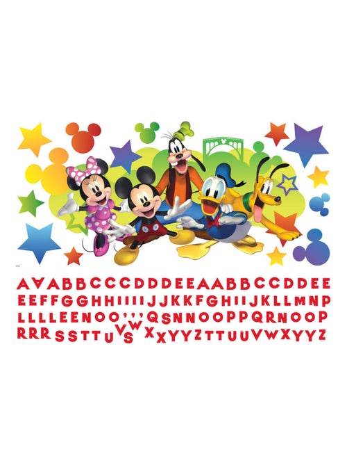 Stickers Muraux Géants Disney Mickey et lettres de l'alphabet - Kiabi