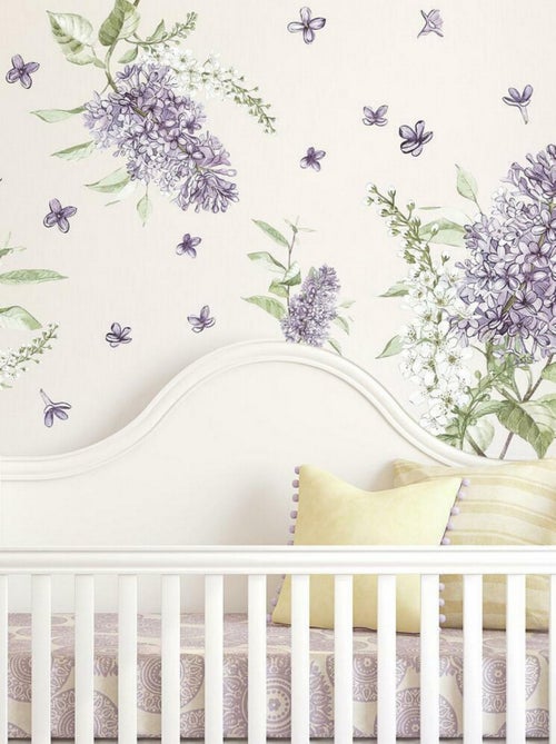 Stickers muraux géants Fleurs de Lilas - Kiabi