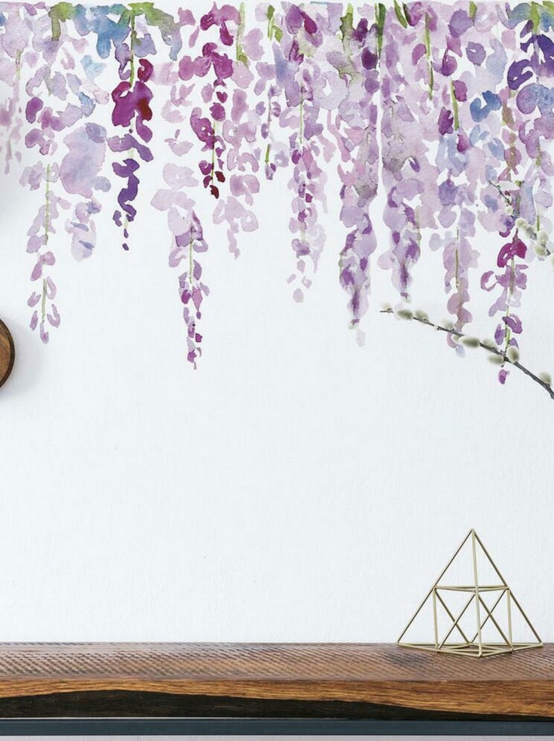 Stickers muraux géants Fleurs de Lilas Blanc Violet Gris - Kiabi
