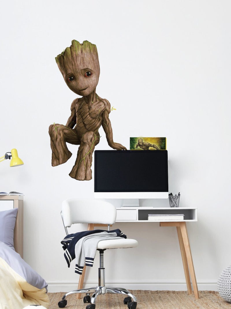 Stickers Muraux Géants Groot - Marvel - Les Gardiens de la Galaxie Marron - Kiabi