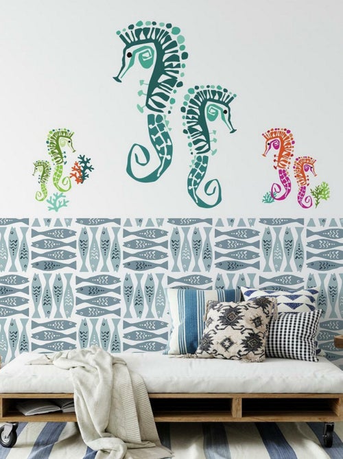 Stickers Muraux géants Hippocampe Jane Dixon - Kiabi
