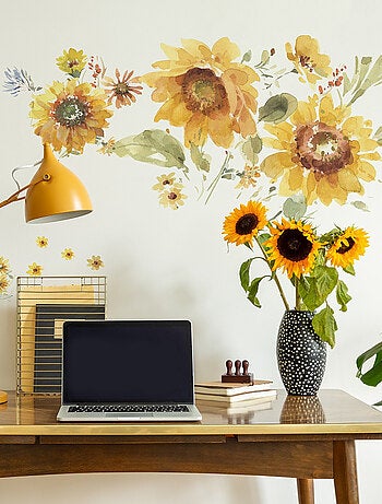Stickers Muraux Géants Lisa Audit Fleur de Tournesol