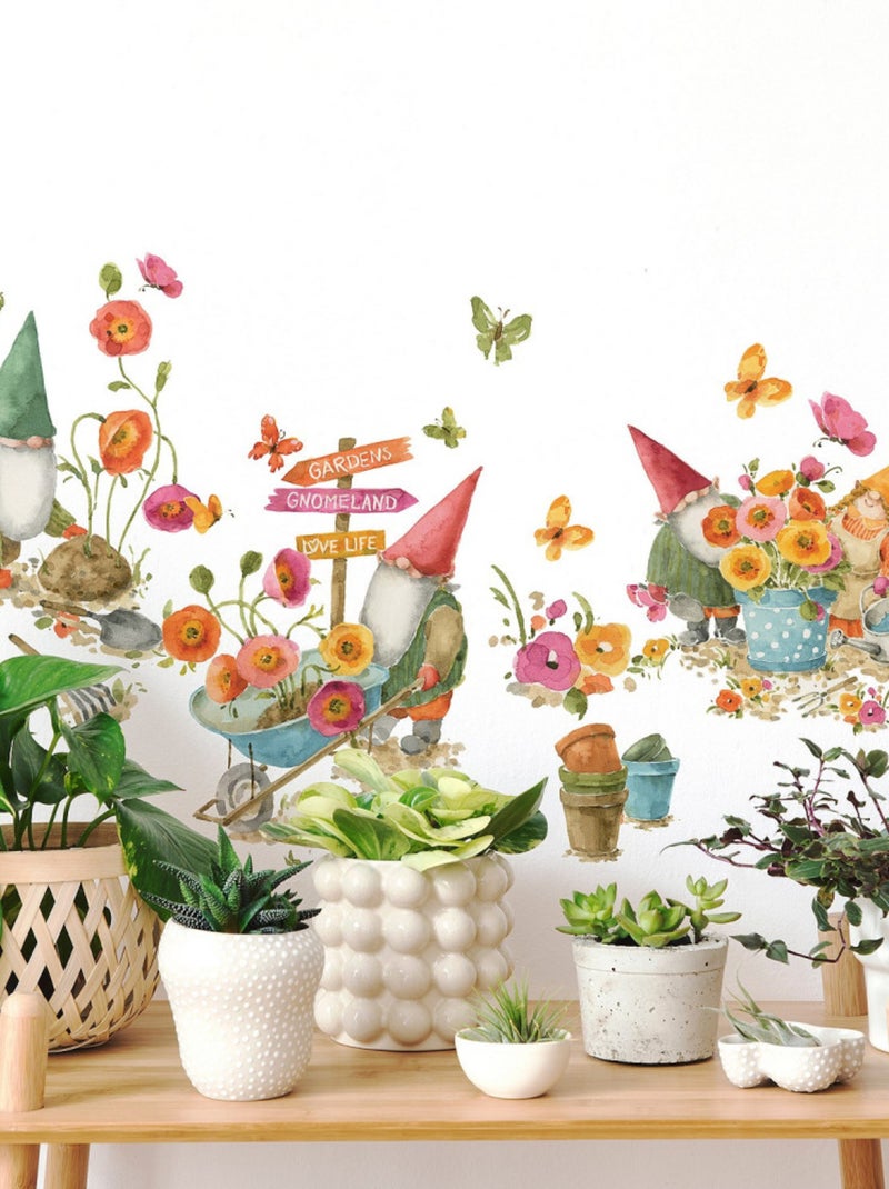 Stickers Muraux Géants Lisa Audit Nains de Jardin Multicolore - Kiabi