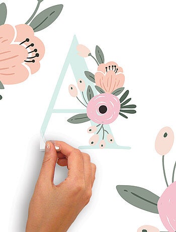 Stickers Muraux Géants Monogramme Floral