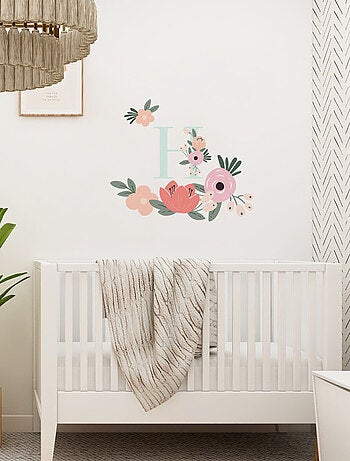 Stickers Muraux Géants Monogramme Floral