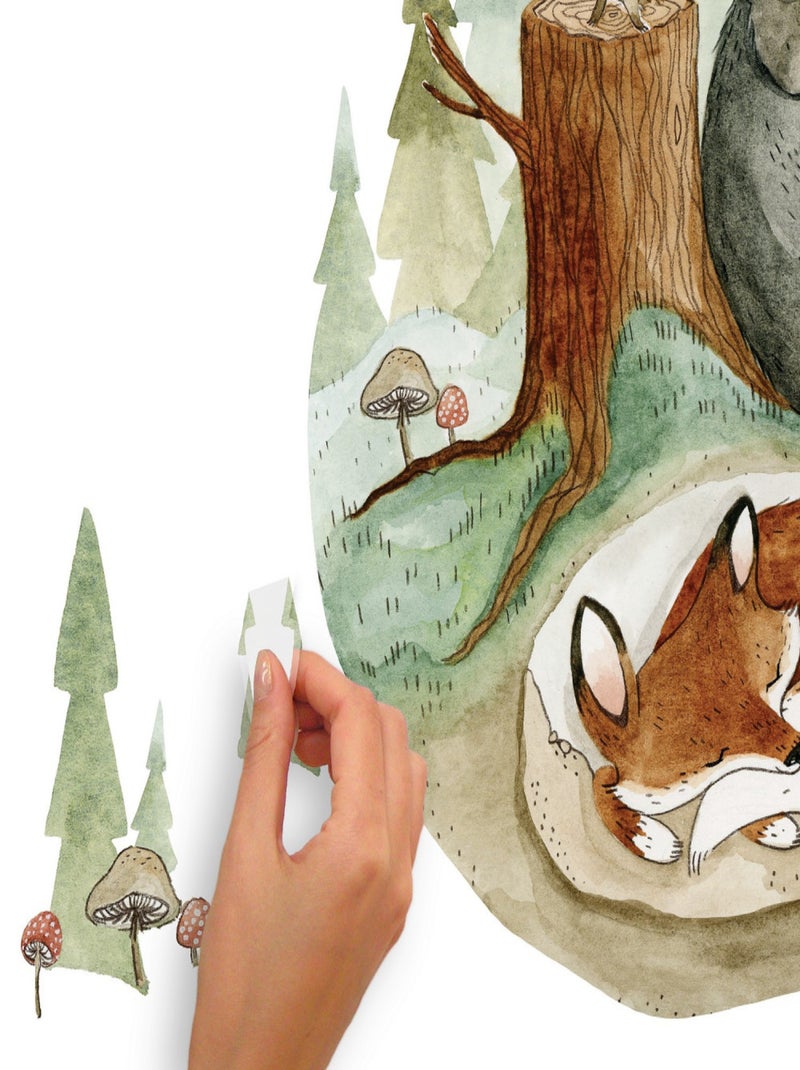 Stickers Muraux Géants Renard et Amis Multicolore - Kiabi