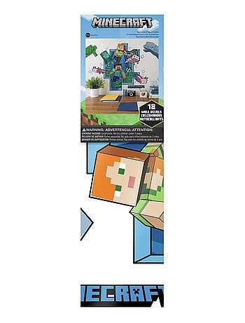 Stickers muraux géants repositionnables Minecraft