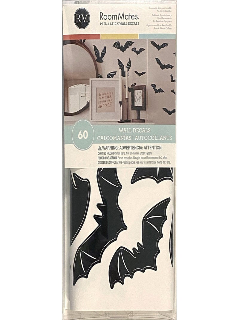 Stickers Muraux Halloween Chauve-Souris Noir Noir - Kiabi