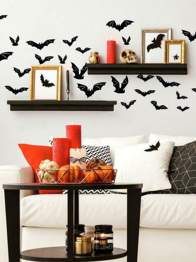 Stickers Muraux Halloween Chauve-Souris Noir Noir - Kiabi