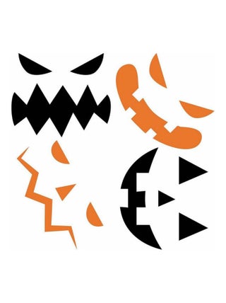 Stickers Muraux Halloween Visages de Citrouilles Phosphorescent