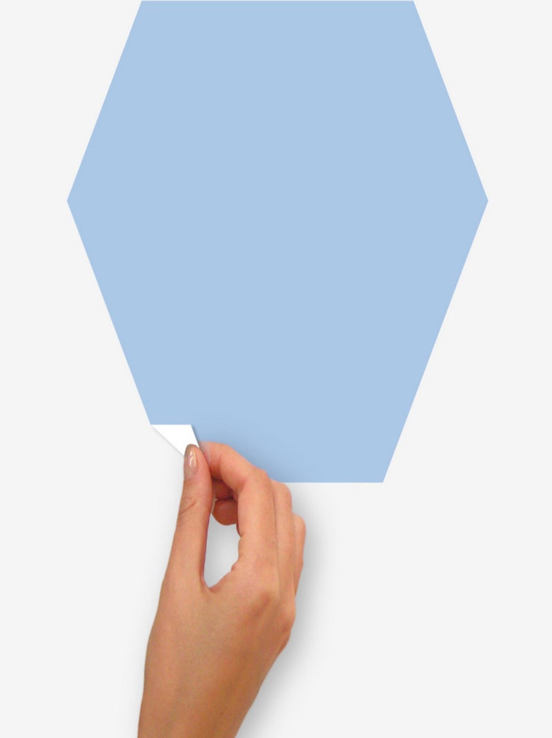 Stickers Muraux Hexagones Bleus Personnalisables et effaçables à sec Bleu - Kiabi