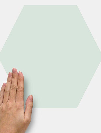 Stickers Muraux Hexagones Clairs Personnalisables et effaçables à sec