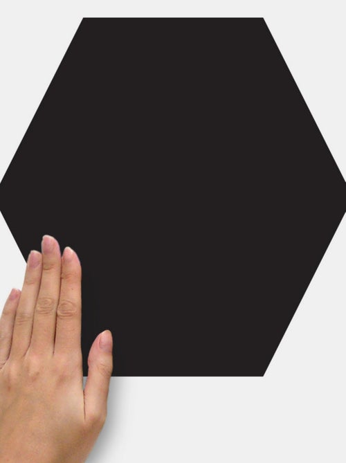 Stickers Muraux Hexagones Noirs Personnalisables à la craie et effaçables à sec - Kiabi