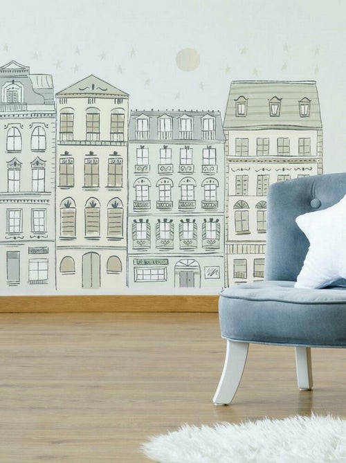 Stickers Muraux Illustrations Maisons de Villes - Kiabi