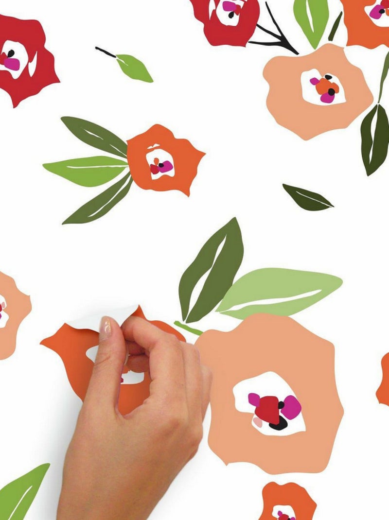 Stickers Muraux Jane Dixon ambiance florale Multicolore - Kiabi