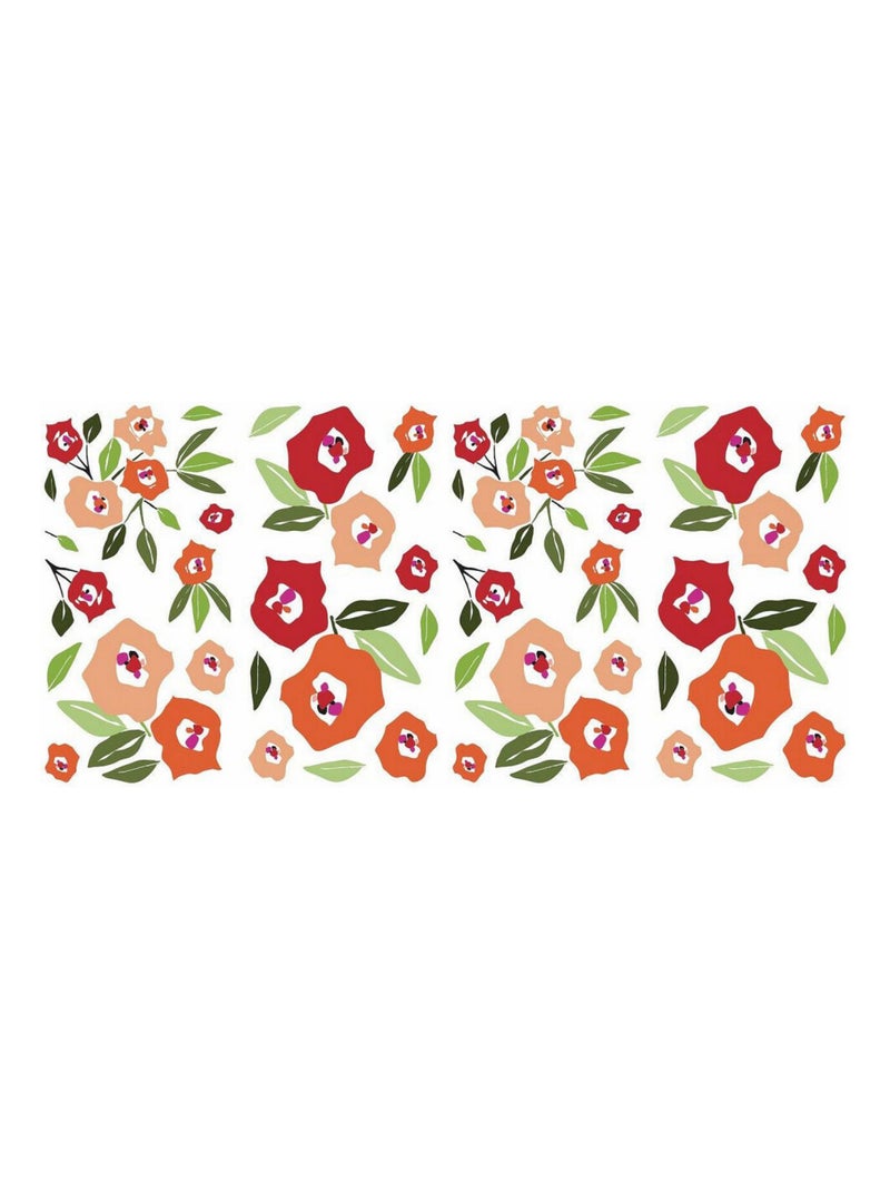 Stickers Muraux Jane Dixon ambiance florale Multicolore - Kiabi
