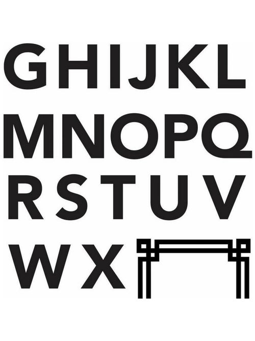 Stickers muraux Lettres de l'Alphabet sans empattement - Kiabi