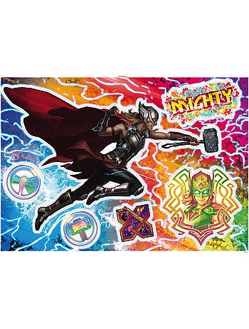 Stickers Muraux Marvel - Mighty Thor qui brandit mjolnir - 50x70 cm