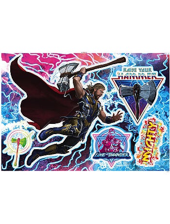 Stickers Muraux Marvel - Thor qui brandit Stormbreaker - 50x70 cm