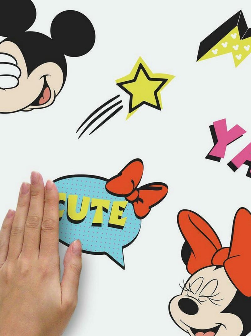 Stickers Muraux Mickey et Minnie Multicolore - Kiabi