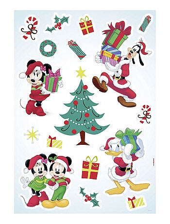 Stickers Muraux Mickey Mouse -Mickey Christmas Presents- Cadeaux de Noël Disney