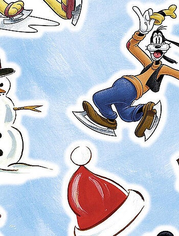 Stickers Muraux Mickey Mouse -Mickey Ice Slide- Patinage sur Glace Disney