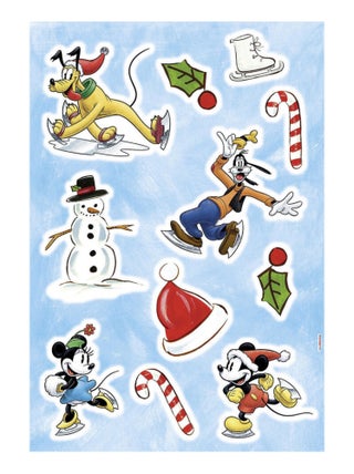 Stickers Muraux Mickey Mouse -Mickey Ice Slide- Patinage sur Glace Disney