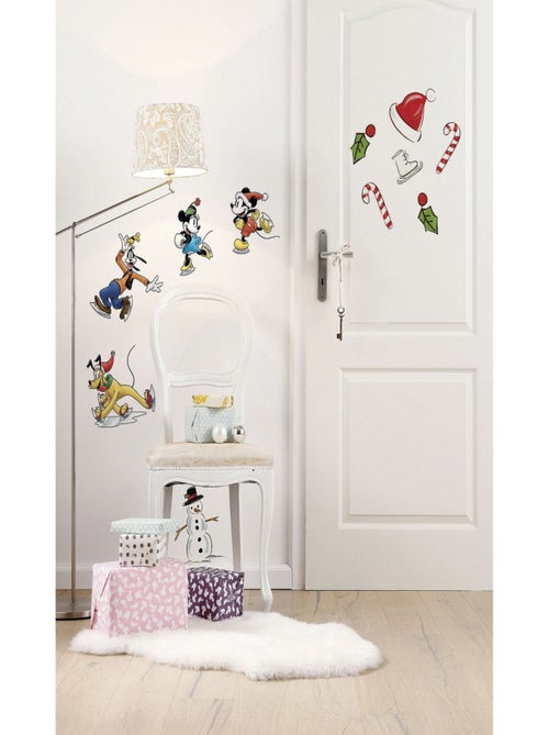 Stickers Muraux Mickey Mouse -Mickey Ice Slide- Patinage sur Glace Disney - Kiabi