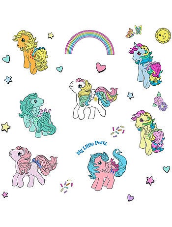 Stickers muraux my little pony rétro 7 personnages