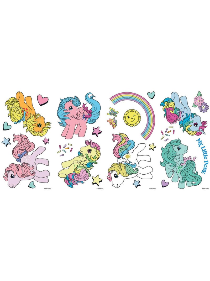 Stickers muraux my little pony rétro 7 personnages Multicolore - Kiabi