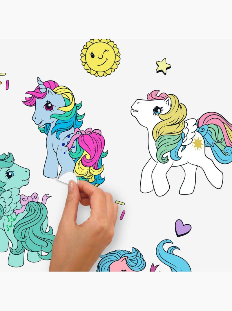 Stickers muraux my little pony rétro 7 personnages Multicolore - Kiabi