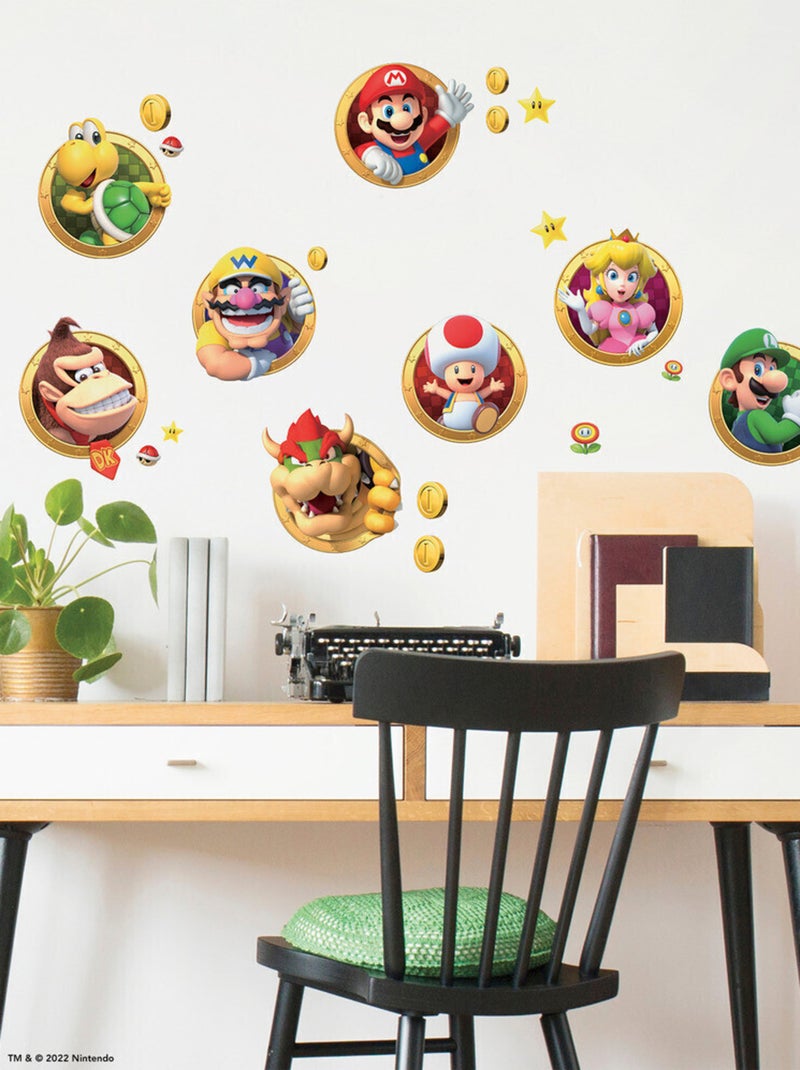Stickers Muraux NIN Super Mario tous les personnages Multicolore - Kiabi